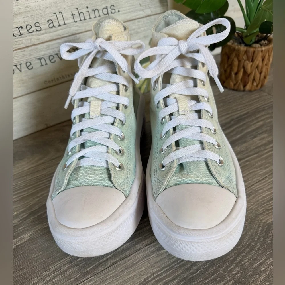 Converse Chucks All Star Move High Top Platform Sneaker Ombre Light Dew 8.5 - Picture 5 of 8